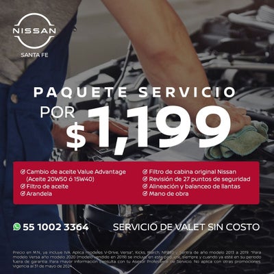 PAQUETE SERVICIO POR $1,199